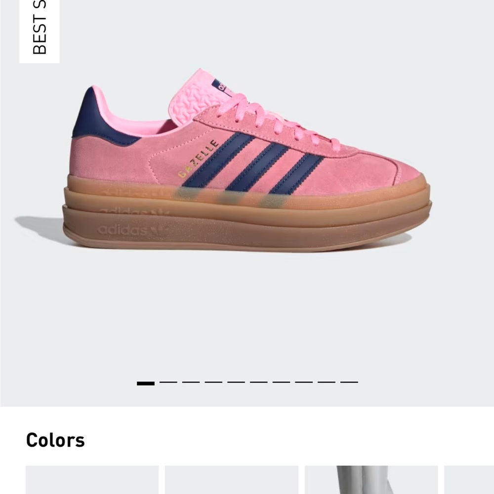 Adidas gazelle bold: pink & navy size 6.5 women’s
